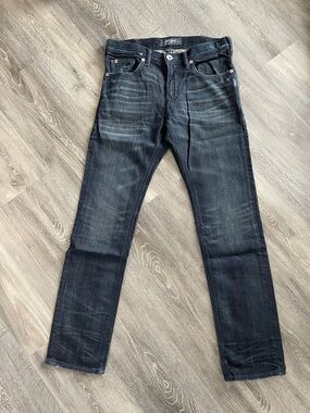 Men’s Silver Konrad Jeans, Dark Blue, W32/L34